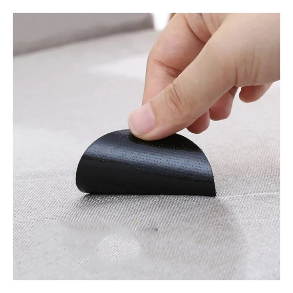 MOR SALKIM HOME Halı Altı Kaydırmaz Cırt Bant 6 Cm Çap (4 Adet-çift ) Siyah - Görsel 4