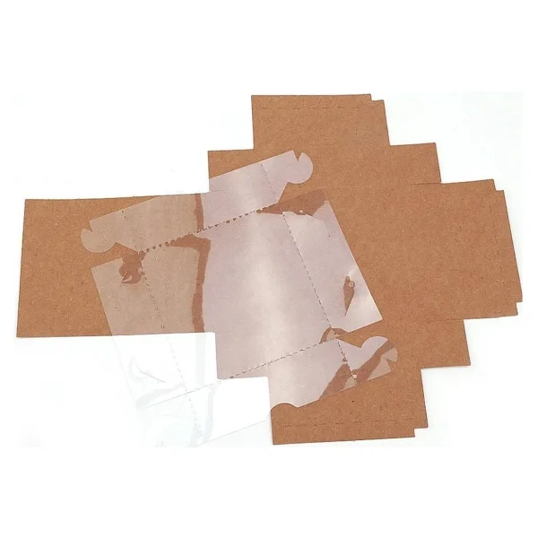 Teknobab 9X9X3 cm Kraft Asetat Kapaklı Kutu 100.ADET Şeffaf - Görsel 2