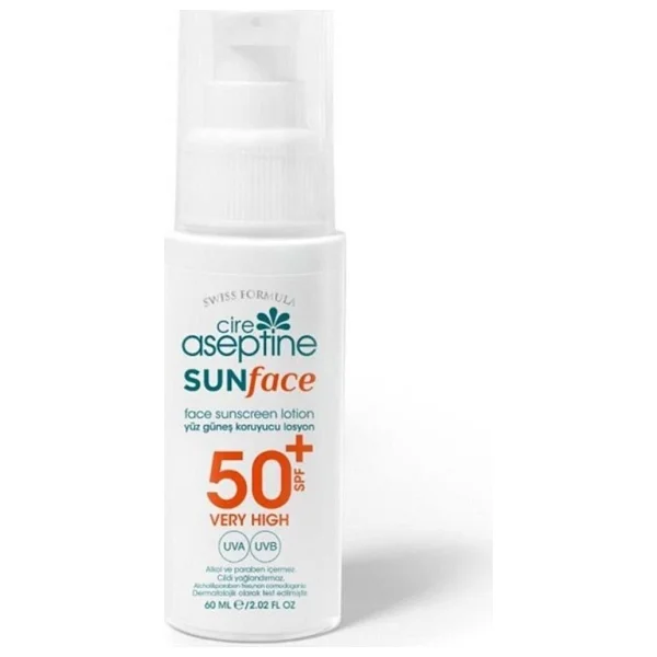 Cire Aseptine Sun Face 60 ml 50 Faktör Güneş Losyonu - Görsel 2