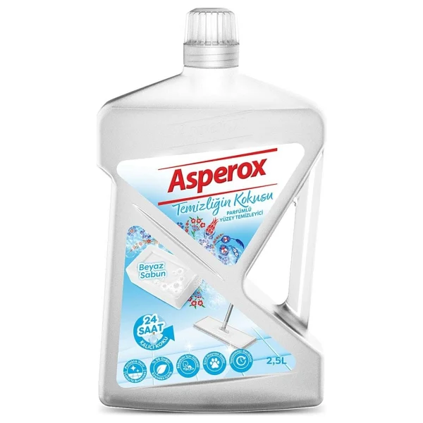 Asperox Temizliğin Kokusu Beyaz Sabun Yüzey Temizleyici 2.5 lt - Görsel 8