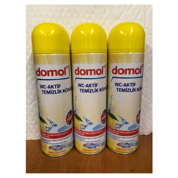 Domol Tuvalet Temizleyici Köpük Limon Özlü 3 x 500 ML - Görsel 2