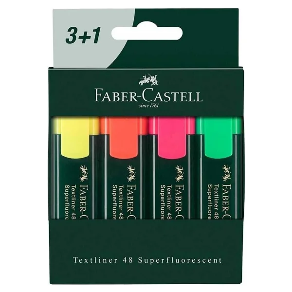 Faber-Castell Textliner 3+1 Fosforlu Kalem Seti - Görsel 4