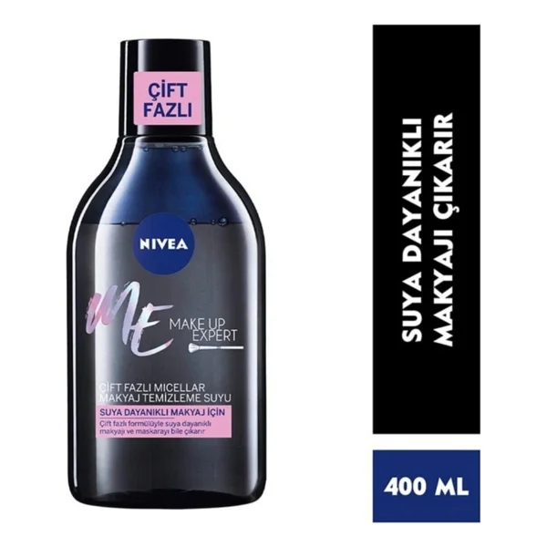 Nivea Waterproof Expert Çift Fazlı Micellar 400 ml Makyaj Temizleme Suyu - Görsel 3