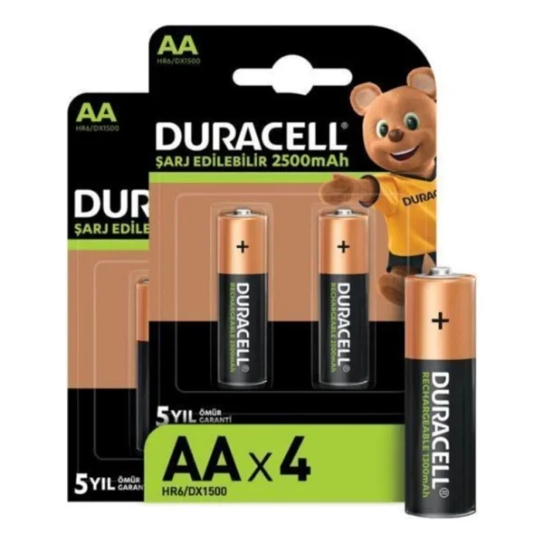 Duracell 2500 mAh 2'li 2 Paket Şarjlı AA Kalem Pil - Görsel 6