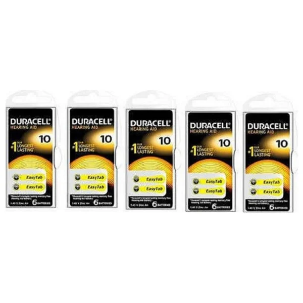 Duracell Activair 10 Numara 6'lı 5 Paket İşitme Cihazı Pili - Görsel 2