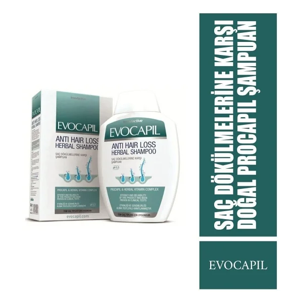 Evocapil Anti Hair Loss Herbal 300 ml 2 Adet Saç Dökülmesine Karşı Şampuan - Görsel 2