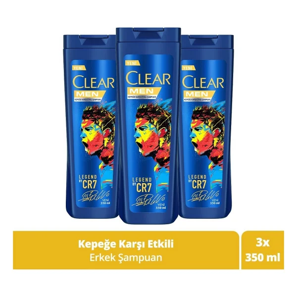Clear Men Legend By CR7 350 ml 3 Adet Kepek Şampuanı - Görsel 6