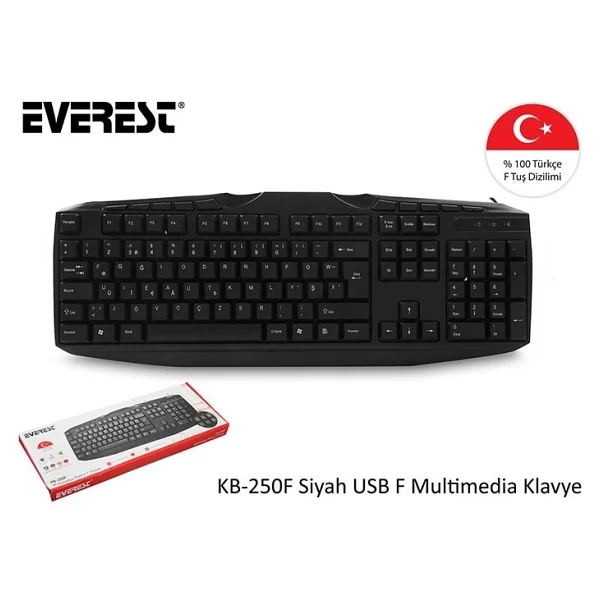Everest KB-250F F Kablolu Klavye - Görsel 6