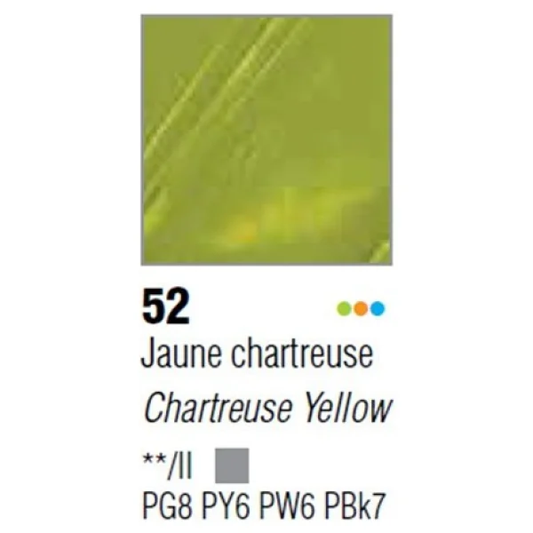 Pebeo Huile Fine XL 37 ml 52 Chartreuse Yellow Yağlı Boya - Görsel 2