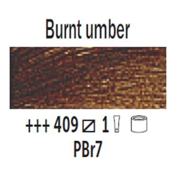 Talens Van Gogh 40 ml Yağlı Boya 409 Burnt Umber - Görsel 2