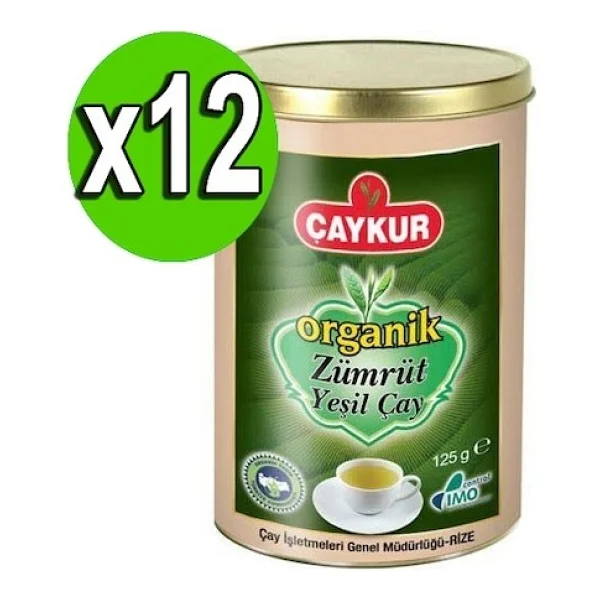 Çaykur Organik Zümrüt Yeşil Çay 125 gr 12'li - Görsel 2