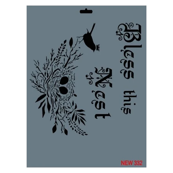 Rich New Seri N-332 Stencil 35x25 cm - Görsel 2