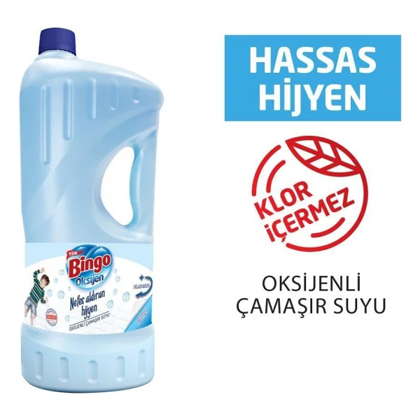 Bingo Oksijen Okaliptus Çamaşır Suyu 1.852 lt - Görsel 3