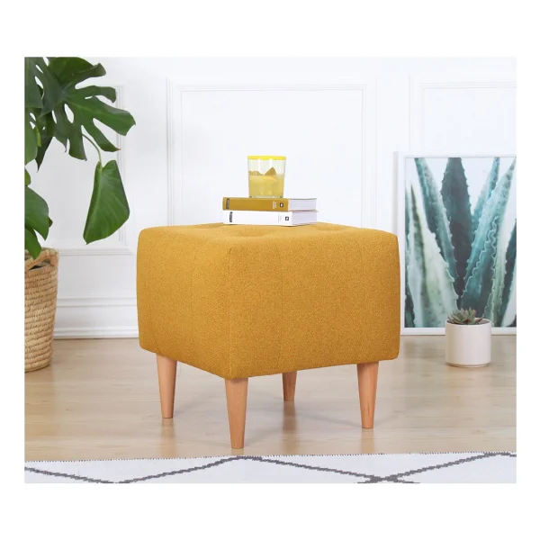 Lorence Home Tomp Puf - Sarı - Görsel 2