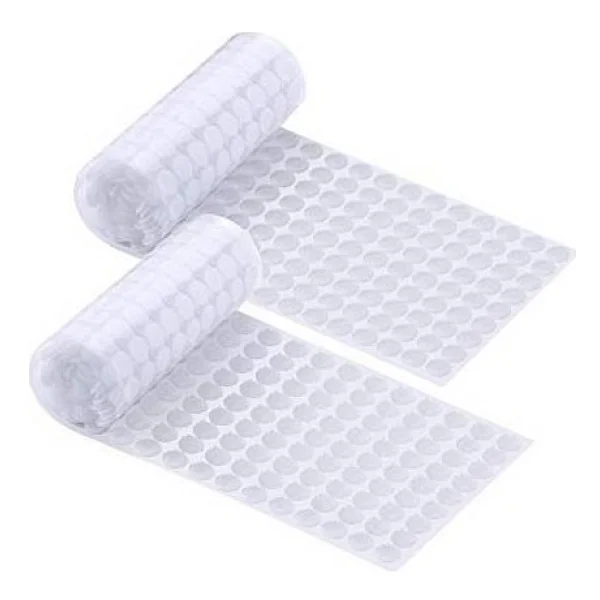 Denge Yuvarlak Kesim Para Para, Cırt Bant, Arkası Yapışkanlı Beyaz 1 Cm Çapında 6000 Adet Dişi-Erkek Takım - Görsel 2