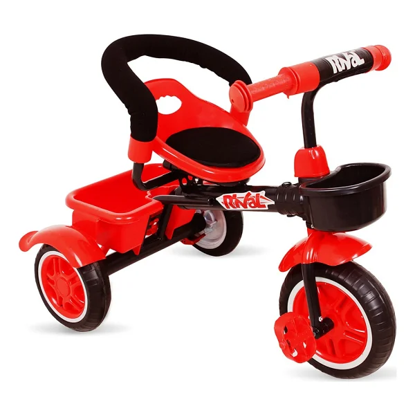 Rival Nitro Plus 3 Tekerlekli Çocuk Bisikleti 2-5 Yaş Mavi Ayarlı Ergonomik Oturak Metal Gövde - Görsel 4