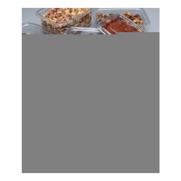 Kalbi Ticaret Plastik Saklama Kabı 750 gr 100 Adet Kapaklı Plastik Sızdırmaz Kap Şeffaf Kullan At Kase - Görsel 4