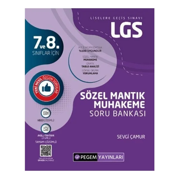 Pegem Akademi Yayıncılık 8. Sınıf LGS Sözel Mantık Muhakeme Soru Bankası - Görsel 3