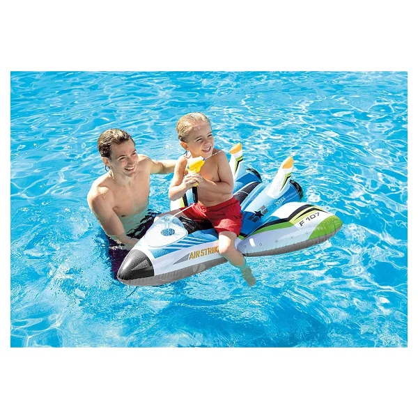 Intex 57536 117x117 cm Mavi Su Tabancalı Uçak Binici - Görsel 2