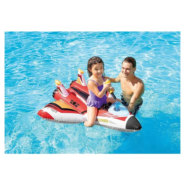 Intex 57536 117x117 cm Kırmızı Su Tabancalı Uçak Binici - Görsel 2