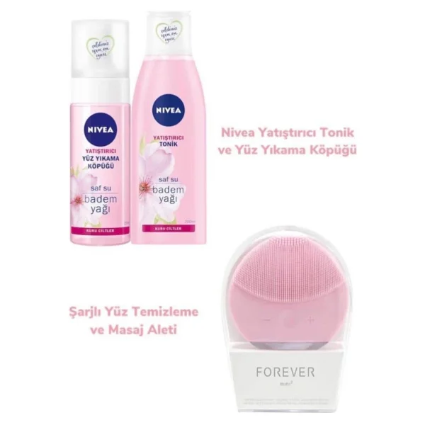 Nivea Yatıştırıcı Yüz Yıkama Köpüğü+Yatıştırıcı Tonik+Yüz Temizleme Fırçası - Görsel 2