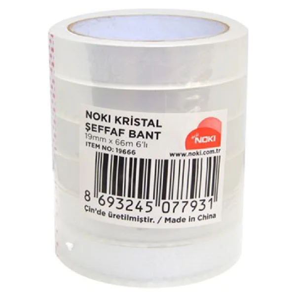 Noki 30 Adet 19X66 Şeffaf Kristal Bant Para Bandı - Görsel 4