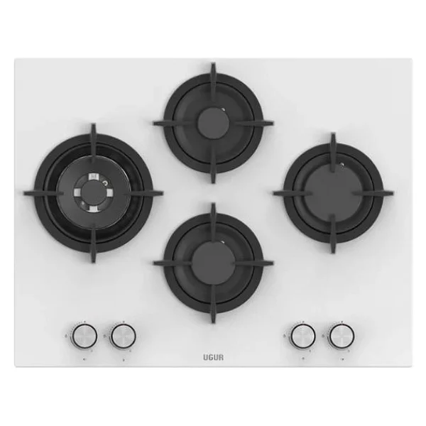 Uğur UAO 6541W3 BCO RCR1 Beyaz Wok Gözlü Cam Ankastre Ocak - Görsel 2