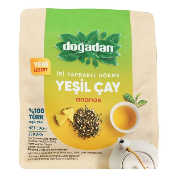 Doğadan Ananaslı Yeşil Çay 50 gr - Görsel 3