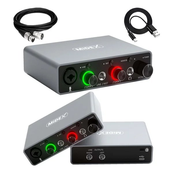 Midex GLX-700RD USB Stüdyo Ses Kartı - Görsel 3