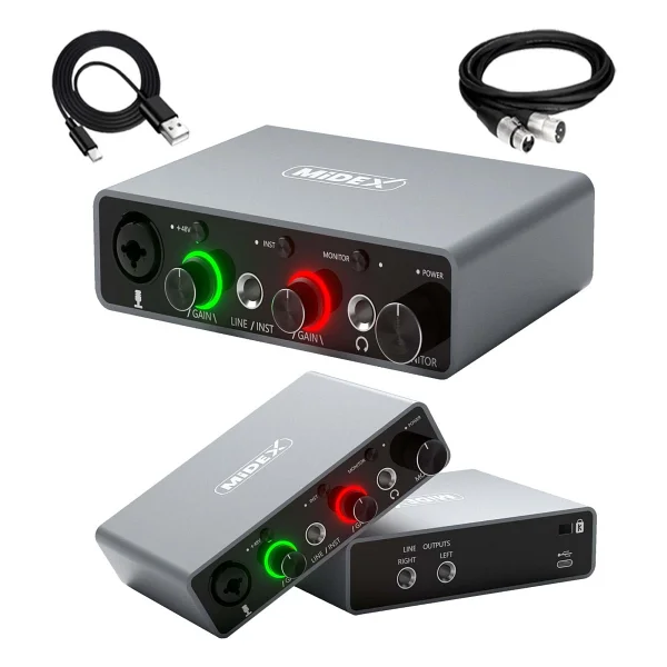 Midex GLX-700RD USB Stüdyo Ses Kartı - Görsel 5