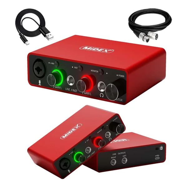 Midex GLX-700RD USB Stüdyo Ses Kartı - Görsel 2