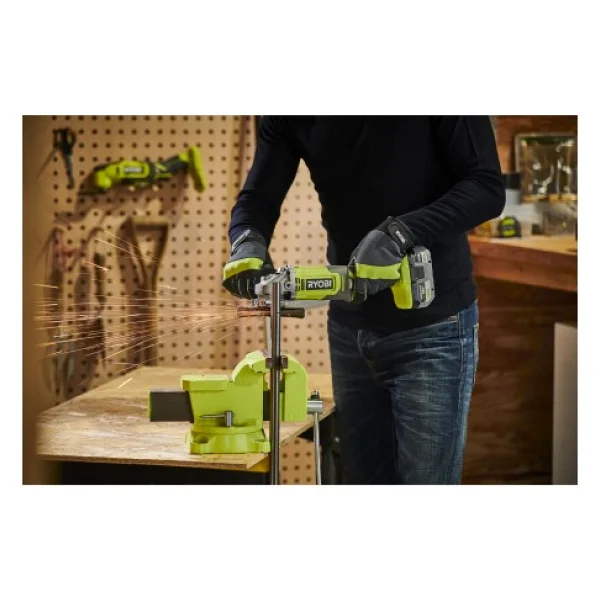 Ryobi ONE+ RAG18125-1C40S 18V 4 Ah 125 mm Akülü Avuç Taşlama - Görsel 2