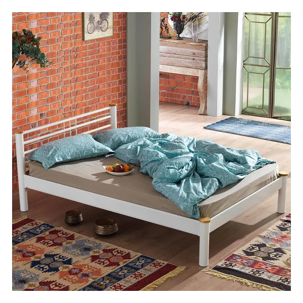 Unimet Kappis-S Metal Karyola - Beyaz - Konik Geçme - Konfor Destekli Latalı - 140x190/140x200/150x200/160x200 - 140 x 190 cm - Görsel 2