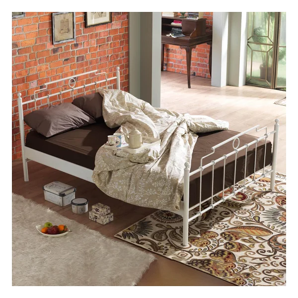 Unimet Hatkus Metal Karyola - Beyaz - Konik Geçme - Konfor Destekli Latalı - 140x190/140x200/150x200/160x200 - 160 x 200 cm - Görsel 2