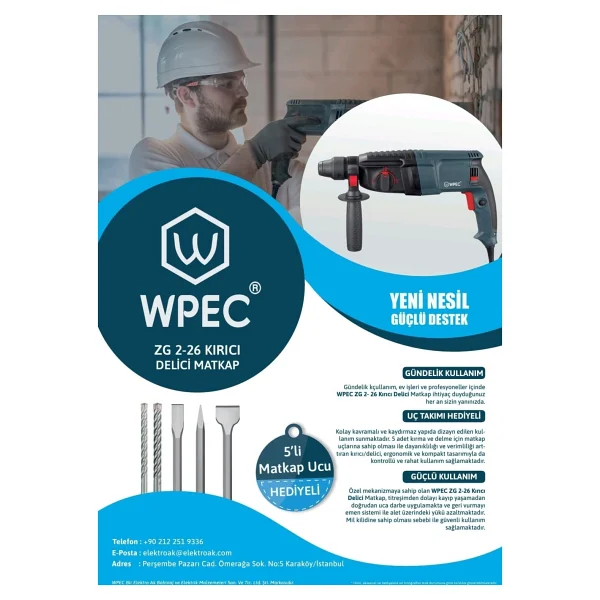 WPEC Zg2-26 Kırıcı Delici Darbeli Matkap - Görsel 2