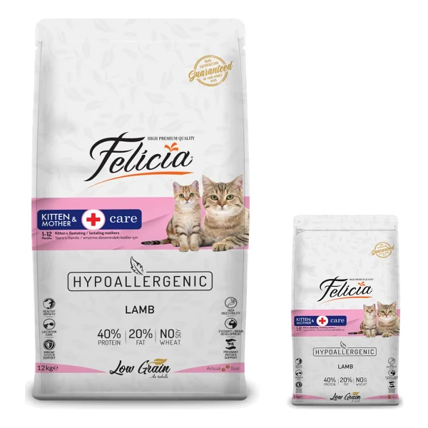Felicia Kitten & Mother Kuzu Etli 12 kg + 2 kg Yavru Kedi Maması - Görsel 2