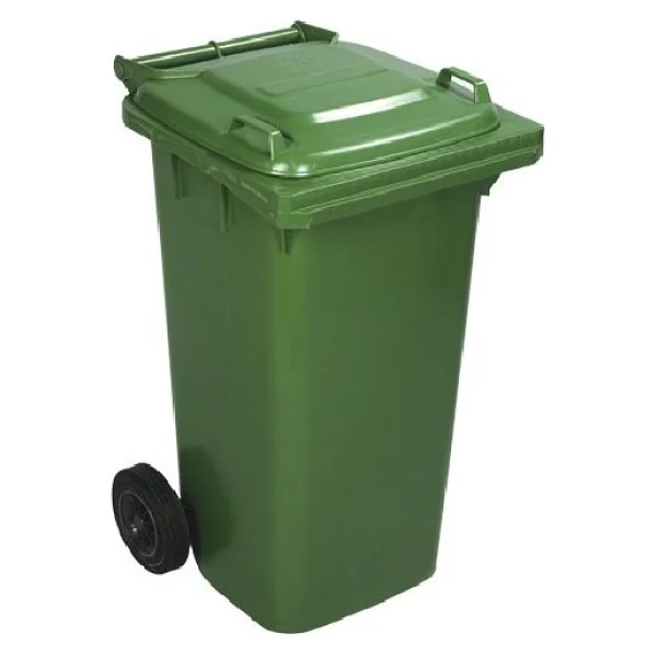 Safell Plastik Çöp Konteyneri 120 Litre Konteyner - A+ Isıya Karşı Dayanıklı Malzeme - Yeşil - Görsel 5