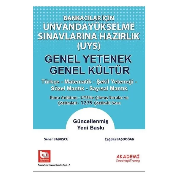 Akademi Bankacılar için Görevde/Unvanda Yükselme Genel Yetenek Genel Kültür Akademi Consulting Yayınları - Görsel 4