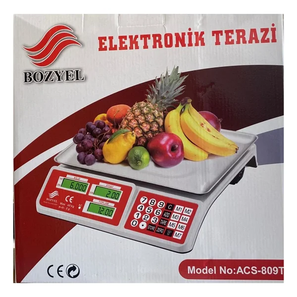 Bozyel Elektronik 40 kg Krom Kefeli Terazi - Görsel 3