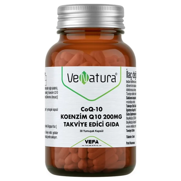 VeNatura Koenzim Q10 200 mg 30 Kapsül Takviye Edici Gıda Yetişkinler İçin Aromasız - Görsel 5