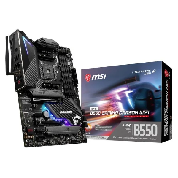 MSI MPG B550 Gaming Carbon Wi-Fi AMD AM4 DDR4 ATX Anakart - Görsel 3