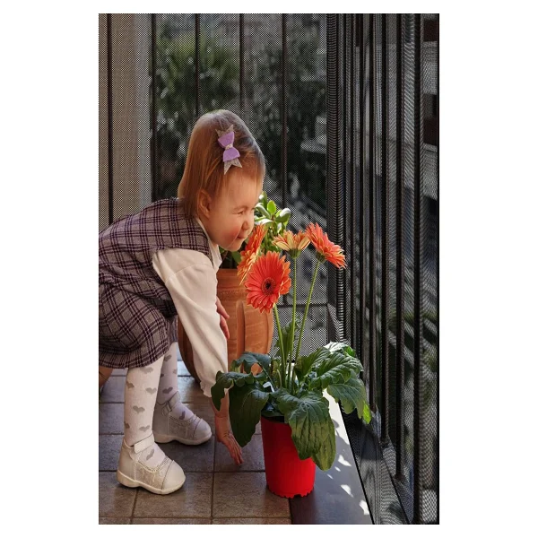 MasterCar Siyah Güvenlik Kapısı Çocuk Bebek Merdiven Ve Balkon Filesi Çocuk Güvenlik Filesi Beşik Çevresi File - Görsel 5