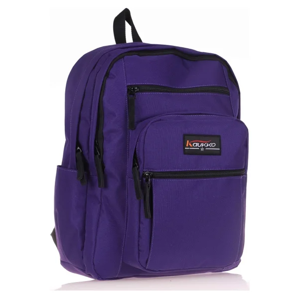 Kaukko K1433 Full Pocket Mor Okul Sırt Çantası - Görsel 2