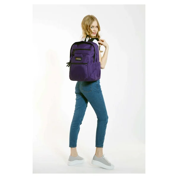 Kaukko K1433 Full Pocket Mor Okul Sırt Çantası - Görsel 4