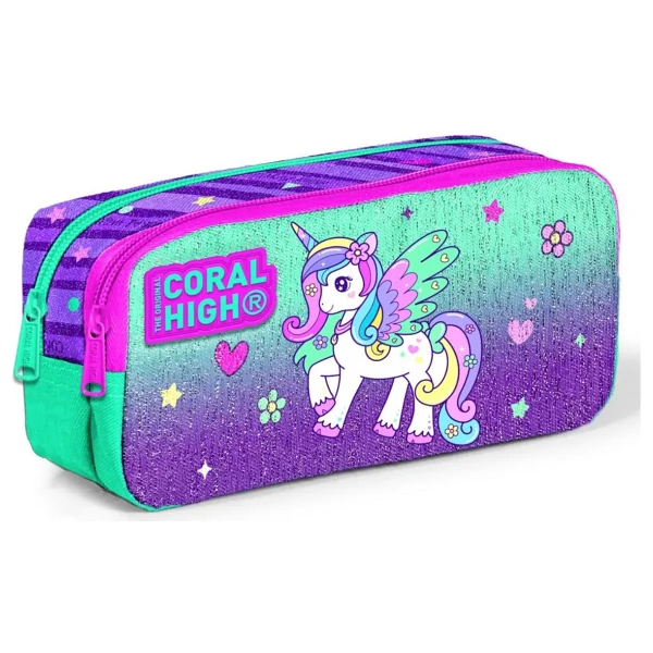 Coral High 12051 Unicorn Desenli 2 Bölmeli Kalemlik - Görsel 6