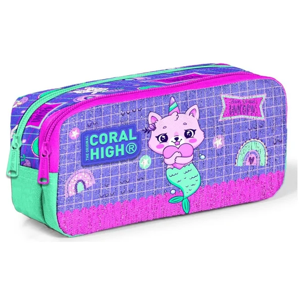 Coral High 12051 Unicorn Desenli 2 Bölmeli Kalemlik - Görsel 2