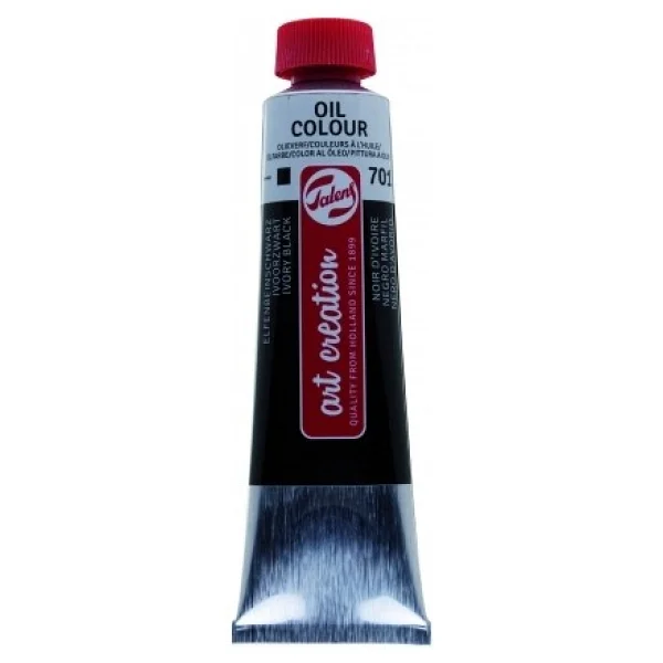 Talens Art Creation 40 ml Yağlı Boya 701 Ivory Black - Görsel 2