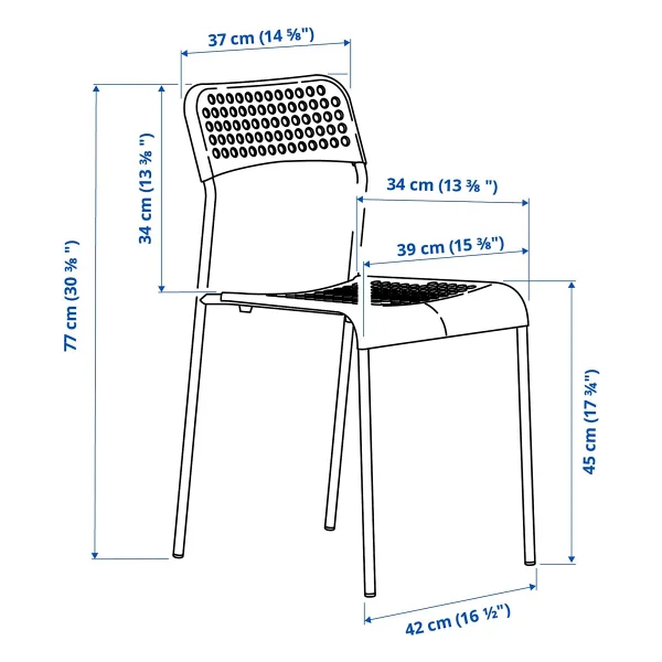 IKEA Plastik Sandalye, Siyah Renk Meridyendukkan Salon-Mutfak Sandalyesi - Görsel 5