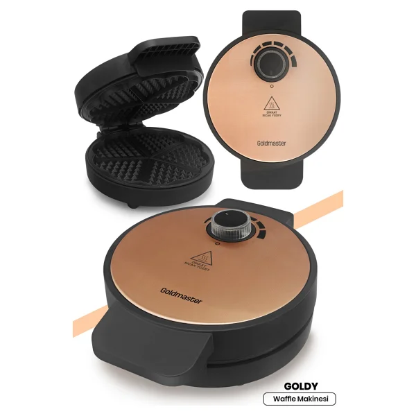 Goldmaster Goldy Rose Gold 1000 W Waffle Makinesi - Görsel 6