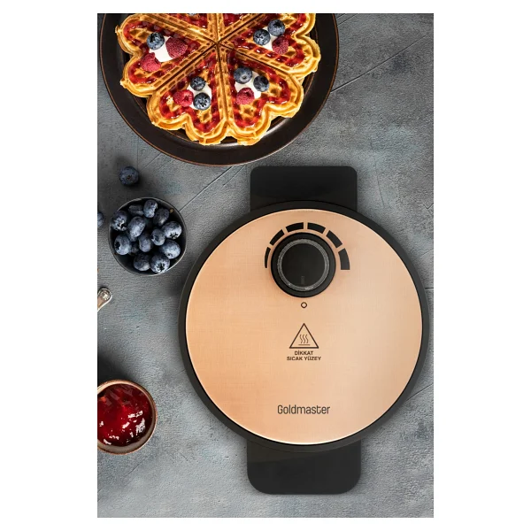 Goldmaster Goldy Rose Gold 1000 W Waffle Makinesi - Görsel 4